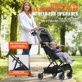 thumbnail image 5 of VEVOR Cochecito de bebé estándar, cochecito para niños pequeños con respaldo ajustable de 95°-150° y reposapiés ajustable de 0/90° y plegable con un solo clic, cochecito para recién nacidos con portav, 5 of 5