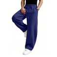 thumbnail image 4 of Men's Baggy Sweatpants Wide Leg Lounge Cotton Jogging Pants Casual Elastic Waist Joggers with Pockets, 4 of 7