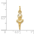 thumbnail image 3 of 14k Yellow Gold Polished Ballerina Charm, 3 of 4