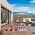 thumbnail image 3 of Red Blue Floral Outdoor Rug for Patio/Deck/Porch, Non-Slip Large Area Rug 5 x 7 Ft, Independence Day Flowers Black Buffalo Plaid Indoor Outdoor Rugs Washable Area Rugs, Camping Rug Carpet Runner, 3 of 8