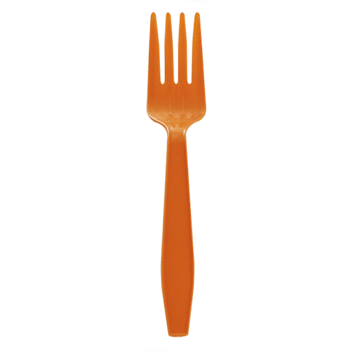 Karat PP Plastic Extra Heavy Weight Forks - Orange - 1,000 ct