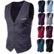 thumbnail image 1 of Chaleco de traje de color liso para hombre de talla grande Chaleco de negocios con un solo pecho, 1 of 5