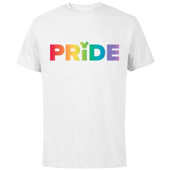 Disney Mickey Mouse Pride - Short Sleeve Cotton T-Shirt for Adults - Customized-White