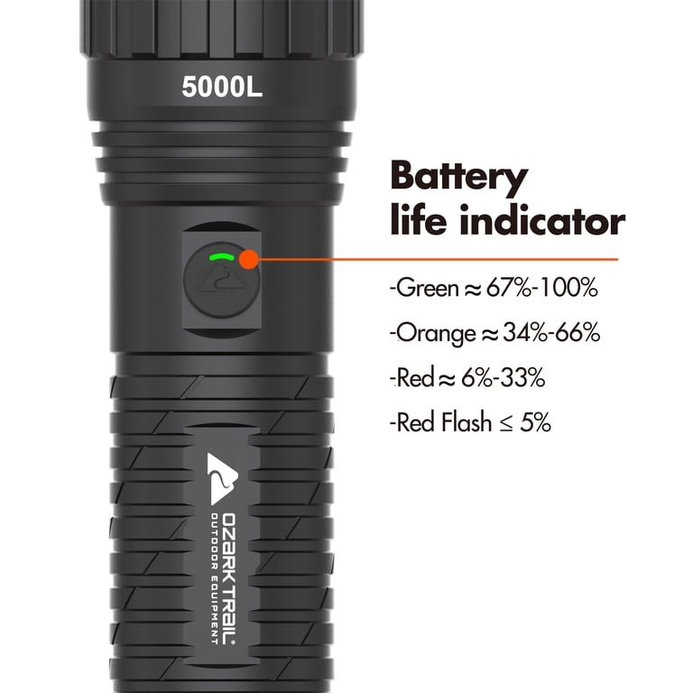 LED Rechargeable Flashlight, 5000 Lumens, USB-C photo 6