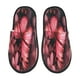 thumbnail image 1 of Fotbe pink butterfly Pantuflas Peludas para Mujer con Estampado, Zapatillas de Peluche, Zapatos de Invierno para Casa, Uso Interior y Exterior-Large, 1 of 8