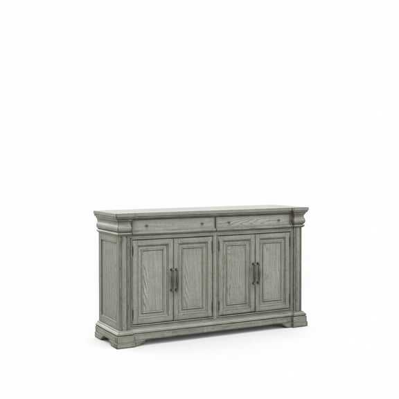Madison Ridge Farmhouse Wood Server in Gray Finish by Pulaski Furniture
