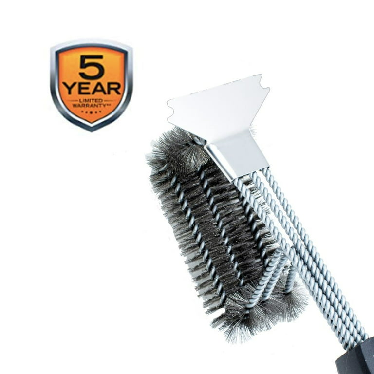 Kona Safe/Clean Grill Brush and Flat Scraper - Speed/Scrape Fits Weber Gas  Grills, Flat & Round BBQ Grill Grates - Bristle Free Grill Cleaning - 100%