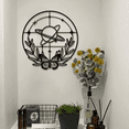 thumbnail image 6 of Planet and Butterfly Metal Wall Decor, Black Celestial Art for Indoor Outdoor Home Display, 6 of 9