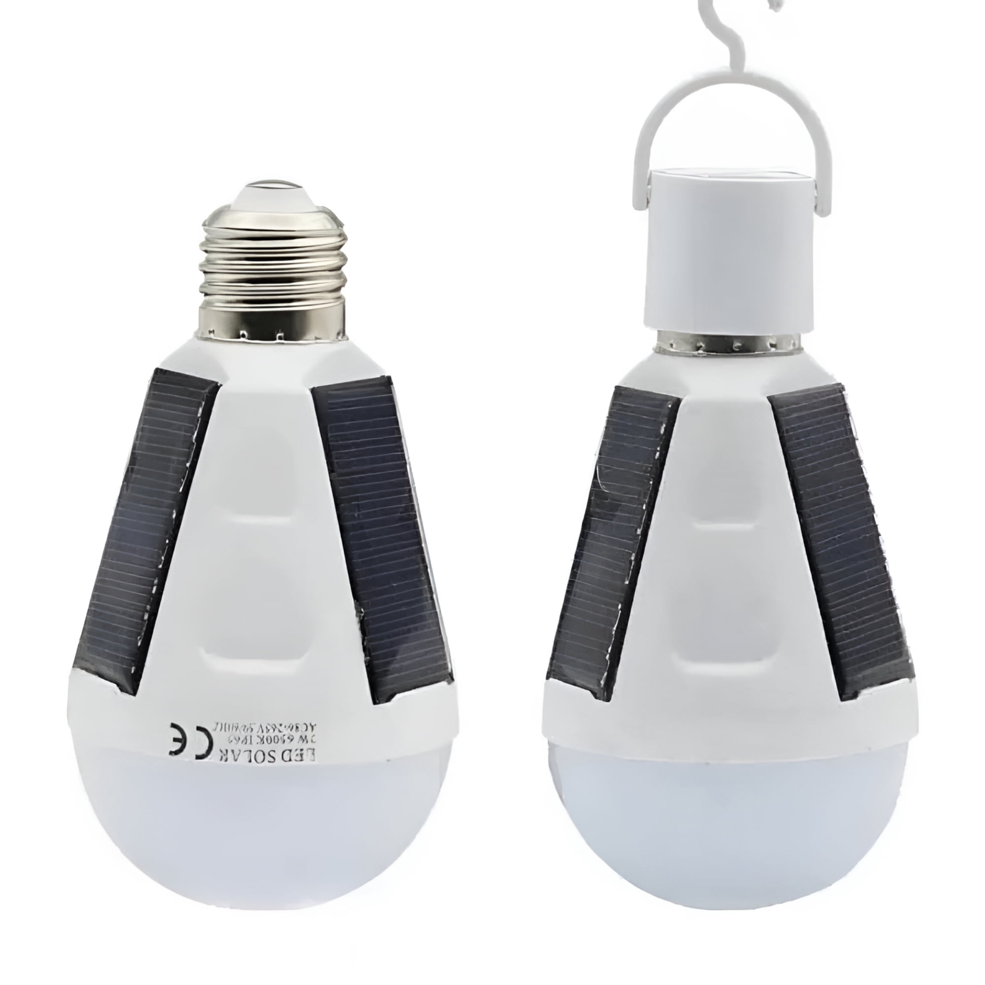 HIBIBUD Solar Light Bulbs for Indoor Home and Chicken Coop,Emergency Solar Rechargeable Light Bulbs,Outdoor Waterproof Camping Lamps for Tent,Portable Smart Light Bulb for Shed Night (1200mAh)