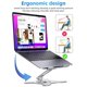 thumbnail image 3 of Soporte portátil ajustable 360° - Elevador ergonómico plegable para escritorio compatible con iPad/Macbook Pro/Air Hp Dell Lenovo Asus, 3 of 3