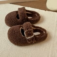 thumbnail image 5 of HUANBAI Cozy Lined Slippers For Girls Warm Indoor Outdoor Soft Sole Winter Booties With Comfortable Kids Slide On Shoes For Toddler And Little 4-4.5 Years, 5 of 6