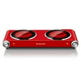 thumbnail image 1 of Techwood 1800W Double Burner Electric Cooktop | Infrared Ceramic Hot Plates for Fast Heating，Stainless Steel，Easy to Clean，Red, 1 of 6