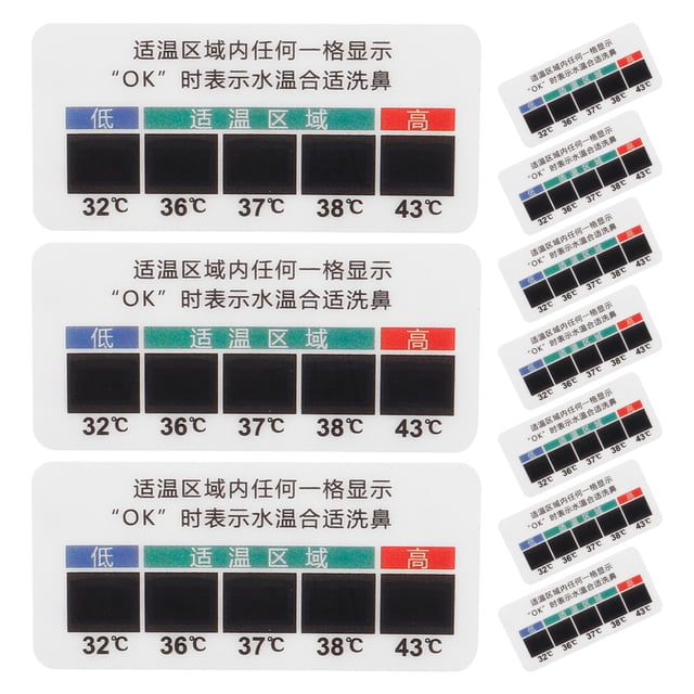 ColoMX 10 piezas Solución salina Strips de temperatura soluciones Saline Strips de temperatura Medición de temperatura Medición