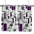 thumbnail image 5 of Abstract Square Modern Art Purple Curtain Home Decoration Living Room Short Curtains Window Treatments For Kitchen Bedroom, 5 of 6