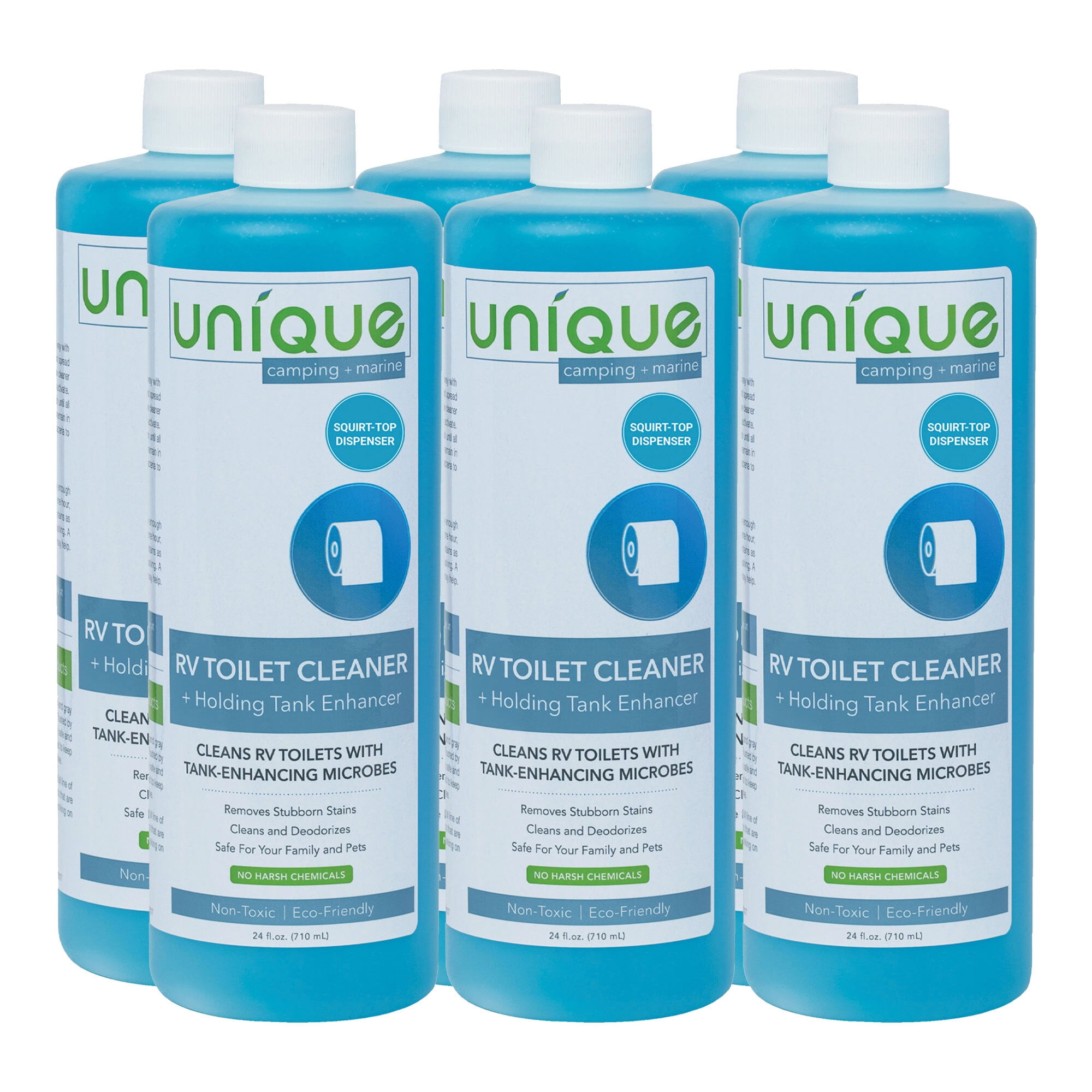 Unique RV Toilet Bowl Cleaner with Holding Tank Enhancer 24 oz. Liquid