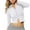 White, variant on Womens Crop Tops Zip up Long Sleeve Stand Neck Athletic Jackets for Women Summer Fall Trendy