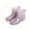 Gray, variant on Women's Dot PVC Ankle Rain Boots, Glossy Surface Slip-On Design, Waterproof Lightweight Short Wellies