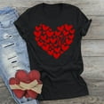 thumbnail image 2 of Fanxing Clearance Deals 2025 Women Love Heart Graphic Tees Shirt Short Sleeve Tops Tshirts Regular Fit Tunic Blouse for Juniors Teen Cute Funny Gift Clothes 2025, 2 of 5