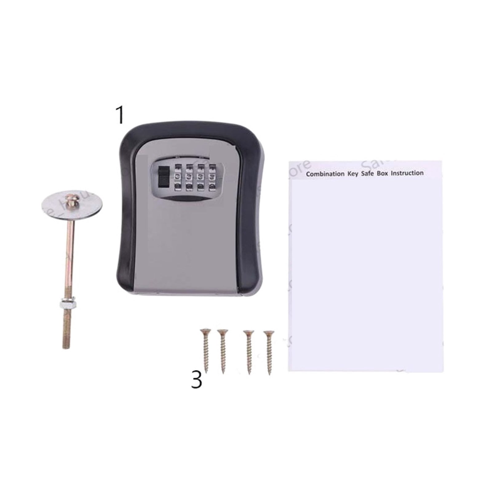 Wall Mount Key Storage Secret Box Organizer 4 Digit Combination Password Security Protection Code Lock Home Safe Deposit Box ,Security and Anti-Theft