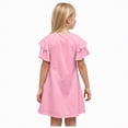 thumbnail image 3 of NOLDARES Princess Dress With Girls Birthday Party Toddler Ruffle Sleeve Fancy Outfit Gift(Pink,4-5 Years), 3 of 8