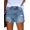 Light Blue 1, variant on ONLYSHE Front 4 Zipper Jean Shorts Juniors Denim High Waisted Light Blue S