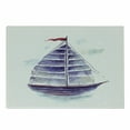 thumbnail image 1 of Vintage Boat Cutting Board, Watercolor Art Vibrant Retro Ship Antique Victorian Marine Coastal, Decorative Tempered Glass Cutting and Serving Board, Small Size, Pale Blue and Purple, by Ambesonne, 1 of 1