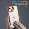 thumbnail image 5 of for iPhone 15 Case Clear Shockproof Anti-Scratch Cover Protect Camera Lens iPhone 15 Phone Case with Ring Stand Slim Orange Rugged Heavy Duty Protection (Orange), 5 of 14