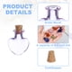 thumbnail image 3 of Uxcell 10 Pcs Mini Botellas de Vidrio Colgantes, 0.01oz/0.5ml Frascos Pequeños en Forma de Corazón con Tapones de Corcho Botellas de Deseos para Manualidades de Fiesta Decoraciones de Boda, Púrpura, 3 of 6