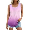 thumbnail image 2 of Zunfeo Womens Summer Tank Tops Trendy Casual Camisole Tops Smocked Sleeveless Flowy Shirts New Arrivals- Pink 8, 2 of 5