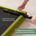thumbnail image 4 of Weture Padded Headboards, Velvet Fabric Headboard, Twin XL Headboard for College Dorm, Twin Headboards from 41” to 49” Height, Sturdy and Durable Solid Wood Bed Head Board, Green, 4 of 8