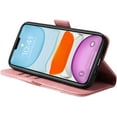 thumbnail image 3 of iPhone 11 Pro Wallet Case,PU Leather Folio Kickstand Card Slots Cover for iPhone 11 Pro,Book Folding Flip Case with Detachable Wrist Strap,Protective Cover for iPhone 11 Pro,Pink, 3 of 14
