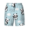 thumbnail image 4 of Lsque Mens Swim Trunks Cute Panda Bear Pattern - Bathing Suit Compression Liner - Beach Swim Shorts Swimwear - (S-3XL) - Stretch Quick Dry -3X-Large, 4 of 9