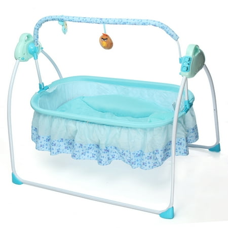 Electric Big Space Baby Crib Cradle Infant Rocker Auto Swing Sleep