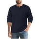 thumbnail image 2 of pstuiky Camisas casuales de manga larga para hombre, Camisa de entrenamiento de manga larga con cuello redondo y medio botón informal de colores sólidos para hombre Tops casuales para hombres xxxl, 2 of 9