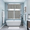 thumbnail image 3 of Gray Morocco Kitchen Curtains Sets for Windows 24 Inch Length, Vintage Minimalist Boho Ethnic Pattern Rod Pocket Window Treatments Tier Curtains and Valances Set for Bedroom/Bathroom, 3 of 8