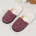 thumbnail image 5 of Fuzzy Slippers For Women Fuzzy House On Indoor Outdoor Bedroom Furry Lined Ladies Comfy Memory Foam Female Home Shoes Anti-Skid Rubber Hard Sole Red 38 -39, 5 of 6