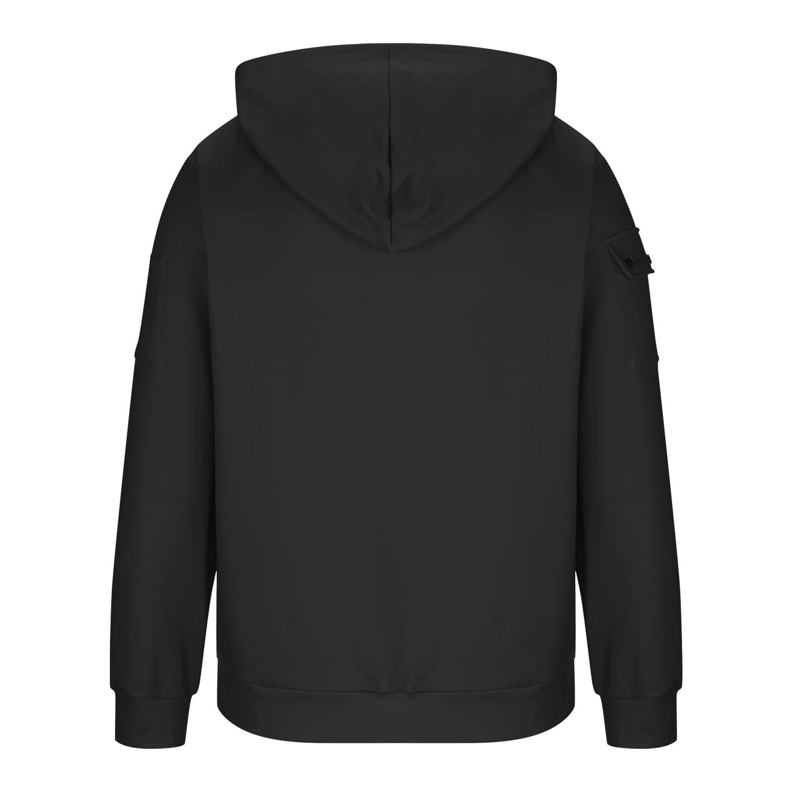 LNWUY (S-5XL) Hoodies for Men Plus Size Big and Tall Sweatshirts Quarter Zip Hoodie Pullover Fleece Oversized Hooded Sweatshirt Black XXXXL