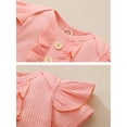 thumbnail image 4 of Dooleck Baby Clothes Ribbed Bodysuit Jogger Pants Female Infant Outfit Sleepwear, 4 of 6