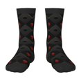 thumbnail image 1 of Wukai Chaussettes de Sport Rouges pour Enfants Mi-Mollet, Chaussettes Élastiques Contrastées, Adaptées aux Garçons et Filles de 6 à 10 Ans, 1 of 5