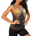thumbnail image 2 of Fotbe Flower Meditating Rabbit Blusas Sin Mangas para Mujer – Estilo Casual, Corte Suelto, Slim-Fit, Cuello Redondo Deportivo, Tops de Verano para Gimnasio y Yoga-X-Large, 2 of 7