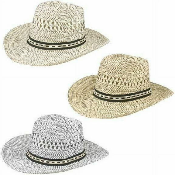 Lightweight Pinch Straw COWBOY HAT Summer Gardening Beach MEN WESTERN WOMEN 055 - New with box/tags