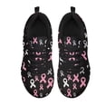thumbnail image 5 of COEQINE Women Running Shoes Breast Cancer Awareness Black Sole Sneakers Hiking Camping Running Breathable Training Athletic Shoes Fitness Footwear, Pink Ribbon Black, 5 of 7