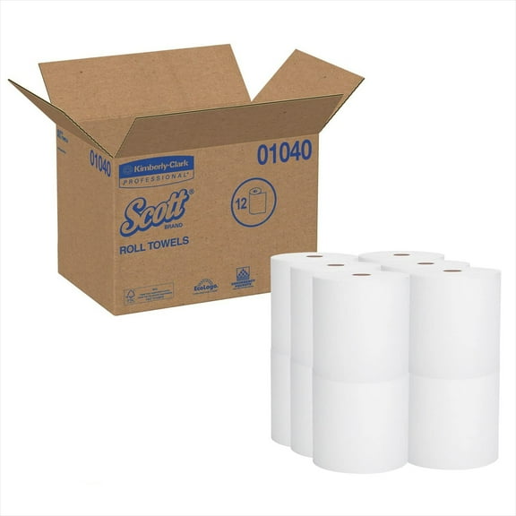 Scott Essential Paper Towel Hardwound Roll 8"x800Ft 12 Roll(s), 1 Towels/ Roll
