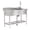 120*51*92cm, variant on Heavy Duty Stainless Steel Freestanding Utility basin – Single Bowl with 360° Rotating Hot & Cold Faucet – Versatile for Kitchen, Laundry, Bathroom, Garage, Garden – Commercial Grade