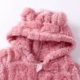 thumbnail image 7 of Gpaecead 0-18M Baby Clothes Long Jumpsuit Baby Boys Girls Solid Color Zipper Fleece Hooded Jumpsuit Newborn Pajamas Pink, 7 of 7
