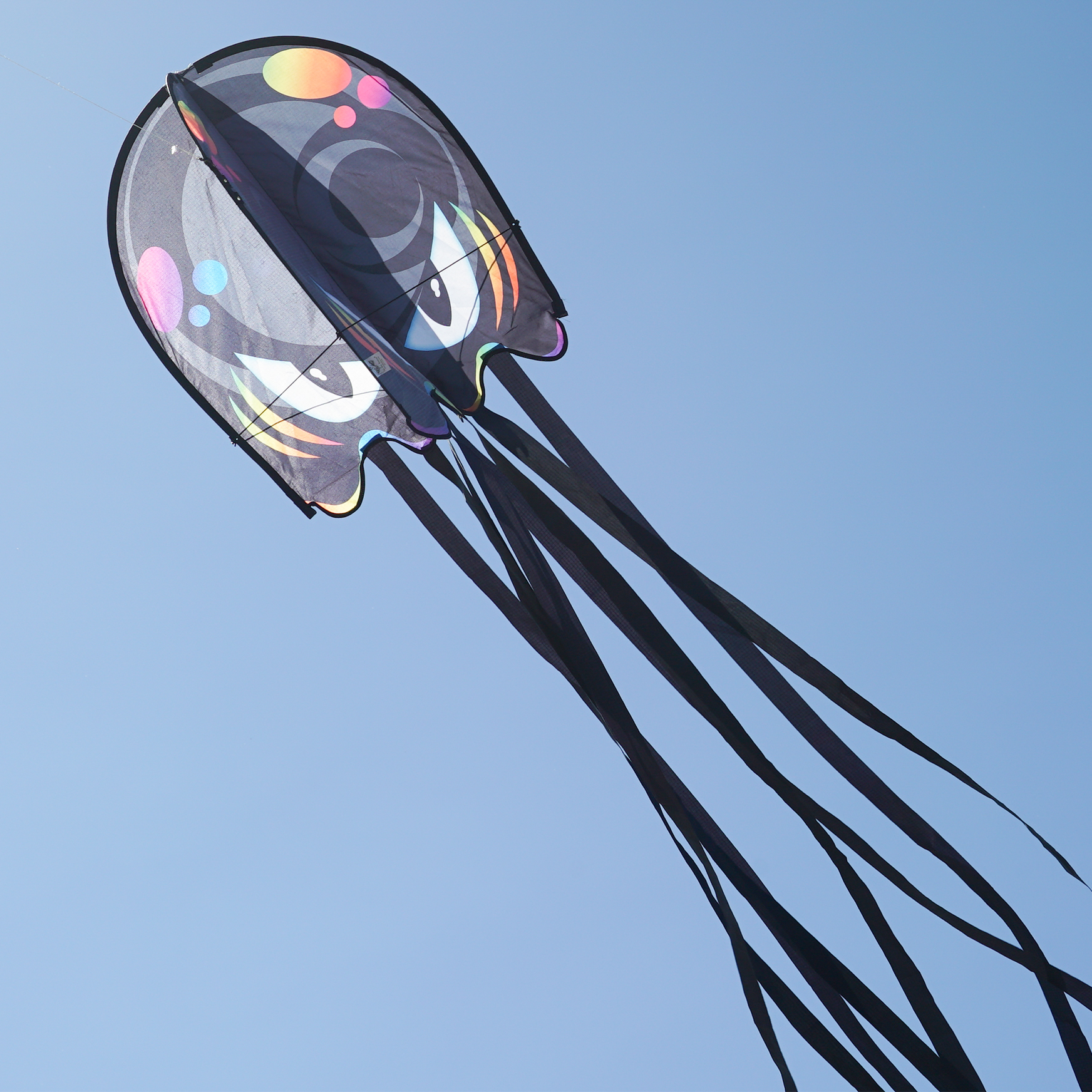 In the Breeze 3387 — Aurora Pop Jelly Kite — Non-Assembly, Easy-Flying Kite with Long Streamer Tails; Kite Line Included