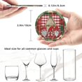 thumbnail image 4 of Posavasos de cuero de 6 piezas, posavasos redondos retro con letrero de gnomo para festividades, posavasos para bebidas, posavasos para tazas, regalo de inauguración de la casa, ideal para la, 4 of 7