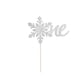 thumbnail image 4 of 20 piezas de copos de nieve brillantes para decoración de tartas de primer cumpleaños, decoración navideña Plata, 4 of 7