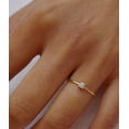thumbnail image 2 of Lab Created Round Cut Diamond Women's Solitaire Tiny Ring in 14K Yellow Gold Plated, 2 of 2