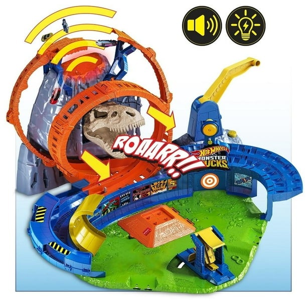 Pista de Juguete Hot Wheels Monster Trucks Volcano Arena Playset